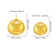 Buddha Stones 999 Gold Fu Character Wish Lock Pattern Luck Rope Necklace Pendant Necklaces & Pendants BS 4