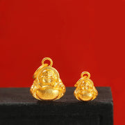 Buddha Stones 999 Gold Mini Laughing Buddha Luck Wealth Necklace Pendant Necklaces & Pendants BS 2