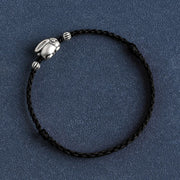 Buddha Stones Handmade 999 Sterling Silver Rabbit Luck Rope Bracelet Anklet Bracelet Anklet BS 23