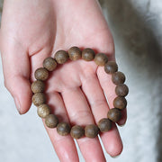 Buddha Stones Natural Brunei Texture Agarwood Strength Bracelet Bracelet BS 14