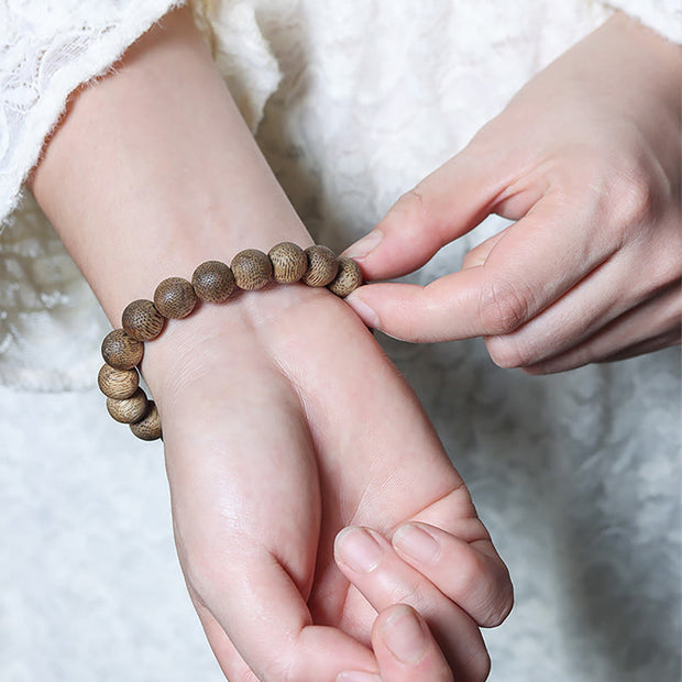 Buddha Stones Natural Brunei Texture Agarwood Strength Bracelet Bracelet BS 13