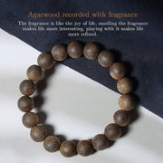 Buddha Stones Natural Brunei Texture Agarwood Strength Bracelet Bracelet BS 11