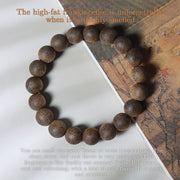 Buddha Stones Natural Brunei Texture Agarwood Strength Bracelet Bracelet BS 10