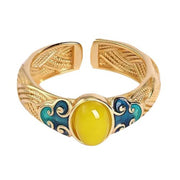 FREE Today: Balance Emotions Amber Copper Auspicious Clouds Adjustable Ring FREE FREE 7