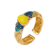 FREE Today: Balance Emotions Amber Copper Auspicious Clouds Adjustable Ring FREE FREE 4