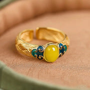 FREE Today: Balance Emotions Amber Copper Auspicious Clouds Adjustable Ring FREE FREE 1