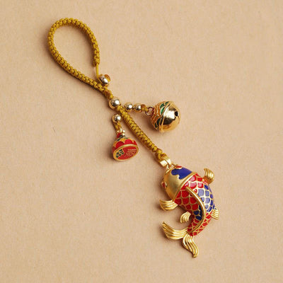 FREE Today: Good Fortune Colorful Koi Fish Hollow Bell Key Chain FREE FREE Koi Fish(Luck♥Prosperity)