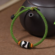 FREE Today: Purify Negative Energy Handmade Tibetan Dzi Bead Braided Green Rope Bracelet FREE FREE 9