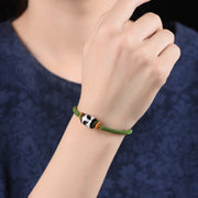 FREE Today: Purify Negative Energy Handmade Tibetan Dzi Bead Braided Green Rope Bracelet FREE FREE 4