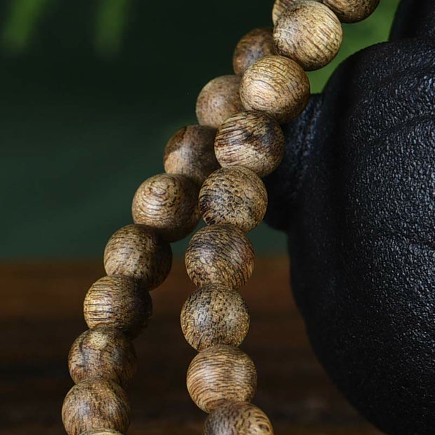 Buddha Stones 108 Mala Beads Hoi An Agarwood Ward Off Evil Spirits Bracelet Mala Bracelet BS 2