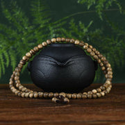 Buddha Stones 108 Mala Beads Hoi An Agarwood Ward Off Evil Spirits Bracelet Mala Bracelet BS 1