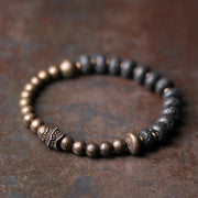 Buddha Stones Lava Rock Beads Adsorb Negative Energy Copper Bracelet