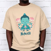 Buddha Stones NAMASTE Buddha Lotus Meditation Tee T-shirt