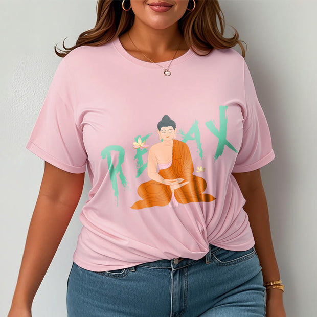 Buddha Stones RELAX Lotus Buddha Tee T-shirt