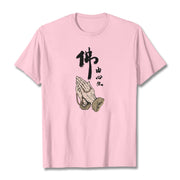 Buddha Stones Praying Tee T-shirt T-Shirts BS Light Pink 2XL