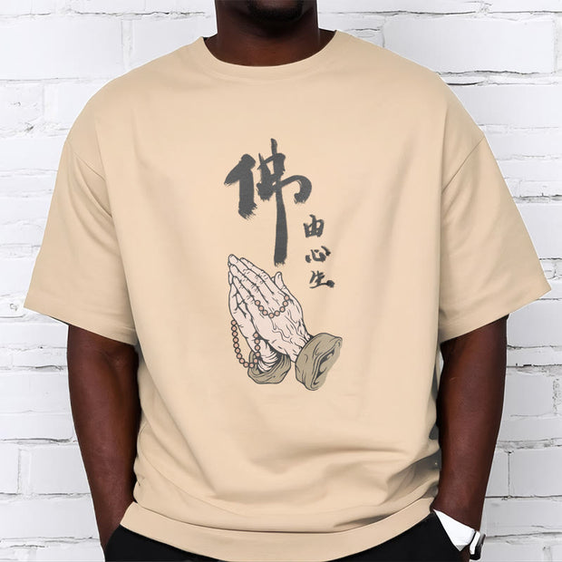 Buddha Stones Praying Tee T-shirt T-Shirts BS 17