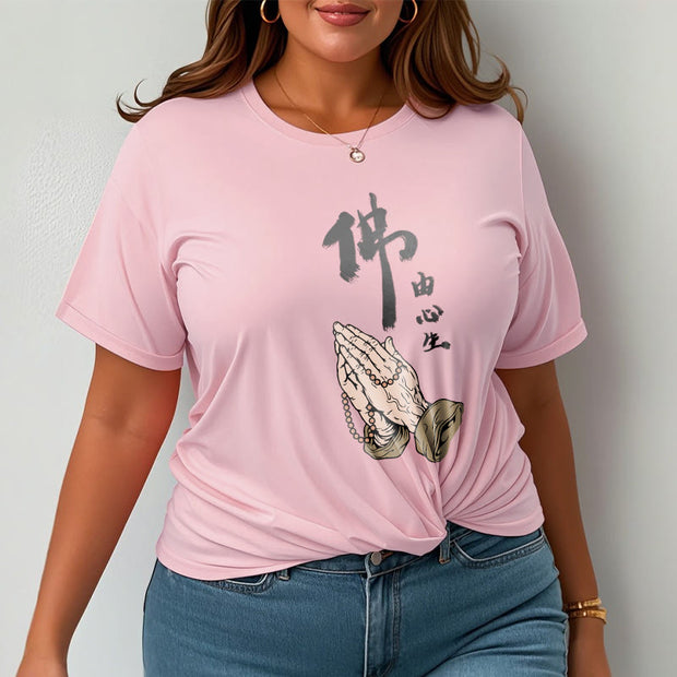 Buddha Stones Praying Tee T-shirt T-Shirts BS 13