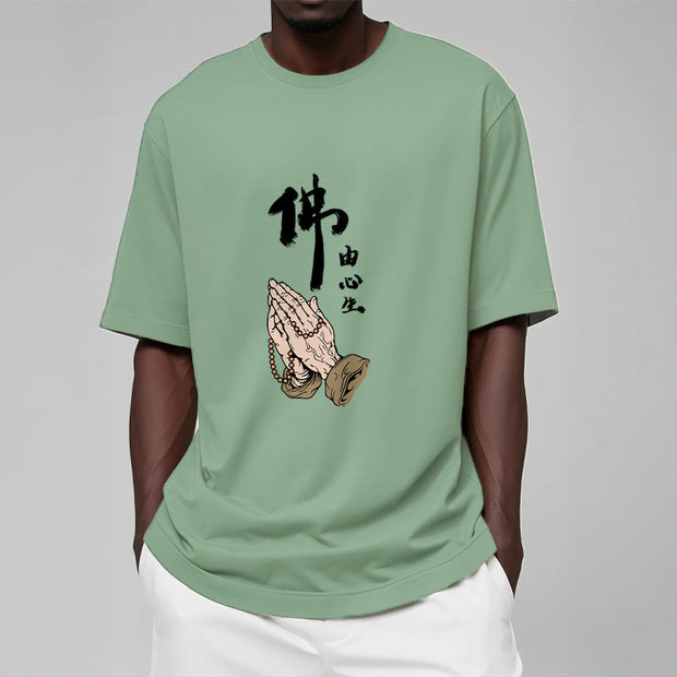 Buddha Stones Praying Tee T-shirt T-Shirts BS 10