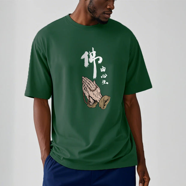 Buddha Stones Praying Tee T-shirt T-Shirts BS 8