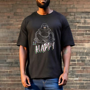 Buddha Stones BE HAPPY Laughing Buddha Tee T-shirt