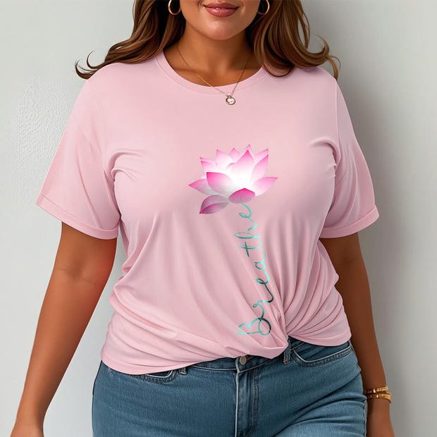 Buddha Stones BREATHE Lotus Tee T-shirt