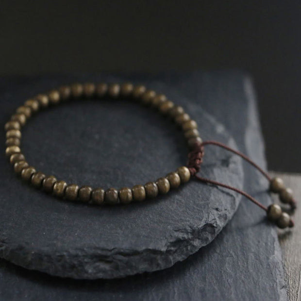 Buddha Stones Copper Brass Beads Balance Wealth Simple Bracelet