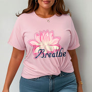 Buddha Stones BREATHE Lotus Flower Tee T-shirt