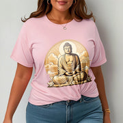 Buddha Stones Sun Auspicious Clouds Buddha Tee T-shirt