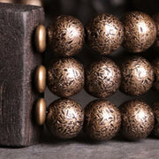 Buddha Stones Vintage Peace Ebony Wood Beads Balance Bracelet