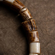 Buddha Stones Tietan Deer Bone Yak Bone Lucky Balance Bracelet