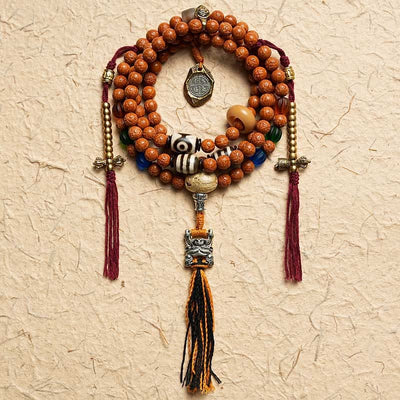 Buddha Stones Tibet Bodhi Seed 108 Mala Beads Wisdom Peace Bracelet Necklace