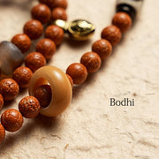 Buddha Stones Tibet Bodhi Seed 108 Mala Beads Wisdom Peace Bracelet Necklace Mala Bracelet BS 16