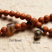 Buddha Stones Tibet Bodhi Seed 108 Mala Beads Wisdom Peace Bracelet Necklace