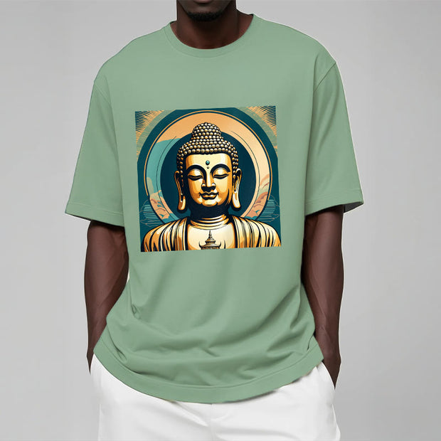 Buddha Stones Aura Golden Buddha Tee T-shirt