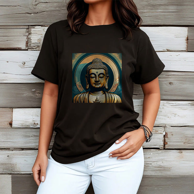 Buddha Stones Aura Golden Buddha Tee T-shirt