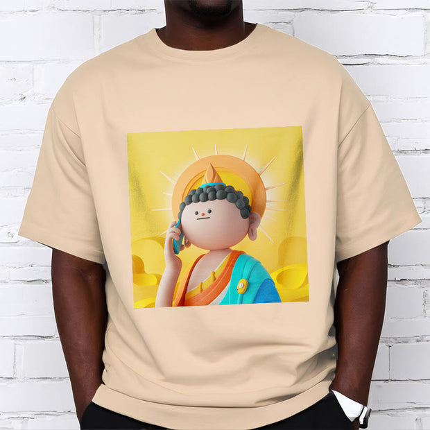 Buddha Stones Buddha Picks Up The Phone Tee T-shirt