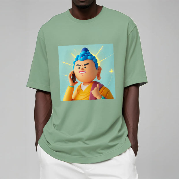 Buddha Stones Funny Cartoon Buddha Tee T-shirt