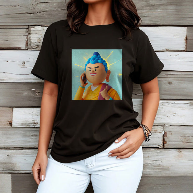 Buddha Stones Funny Cartoon Buddha Tee T-shirt