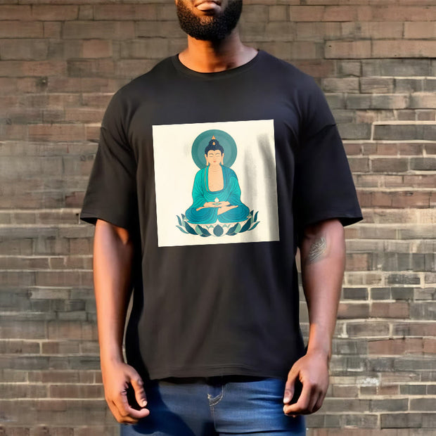 Buddha Stones Lotus Meditation Buddha Tee T-shirt