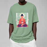 Buddha Stones Lotus Meditation Buddha Tee T-shirt