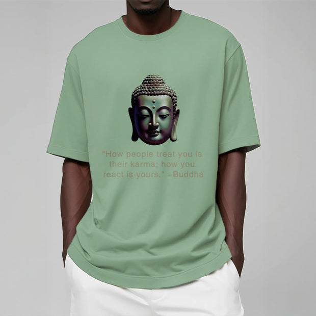 Buddha Stones How People Treat You Is Their Karma Buddha Tee T-shirt