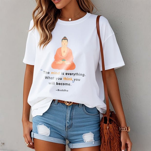 Buddha Stones The Mind Is Everything Meditation Buddha Tee T-shirt