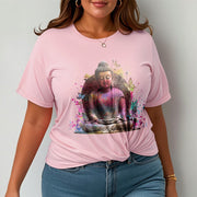 Buddha Stones Butterfly Meditation Buddha Tee T-shirt