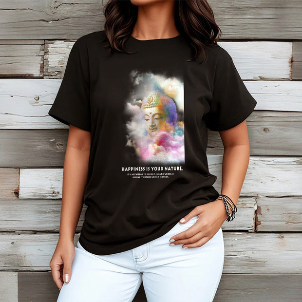 Buddha Stones Happiness Is Your Nature Tee T-shirt