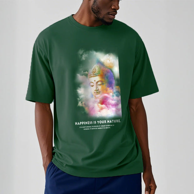 Buddha Stones Happiness Is Your Nature Tee T-shirt