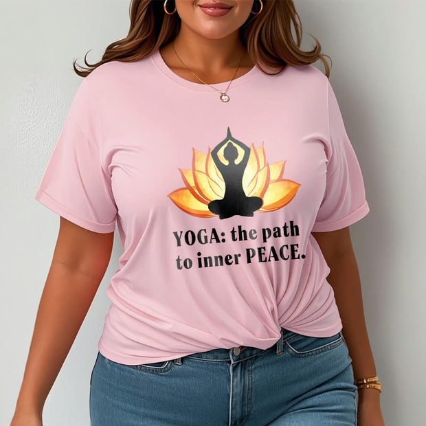 Buddha Stones Yoga The Path To Inner Peace Lotus Tee T-shirt