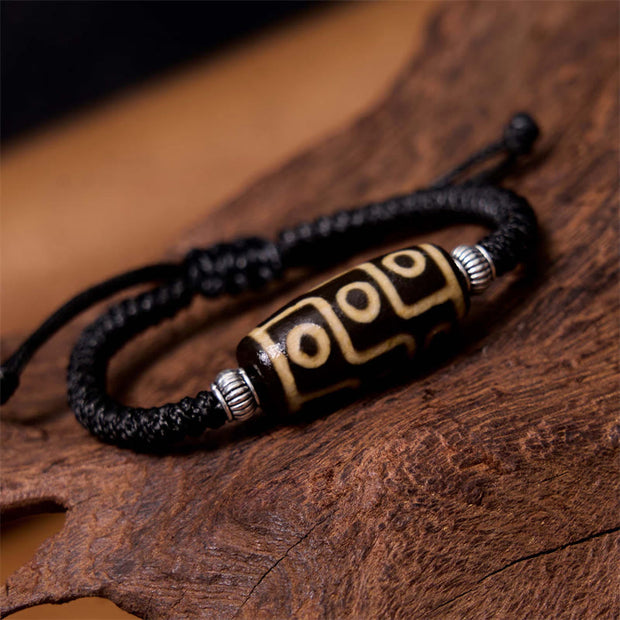 FREE Today: Increase Wisdom And Wealth Tibetan Nine-Eye Dzi Bead Three-eyed Dzi Bead Rope Bracelet FREE FREE 1