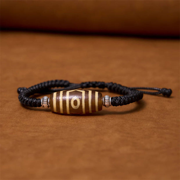 FREE Today: Increase Wisdom And Wealth Tibetan Nine-Eye Dzi Bead Three-eyed Dzi Bead Rope Bracelet FREE FREE Three-Eyed Dzi Bead(Wrist Circumference 14-16cm)