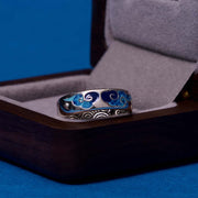 FREE Today: Good Fortune Blue Auspicious Clouds Pattern Copper Adjustable Ring FREE FREE 9