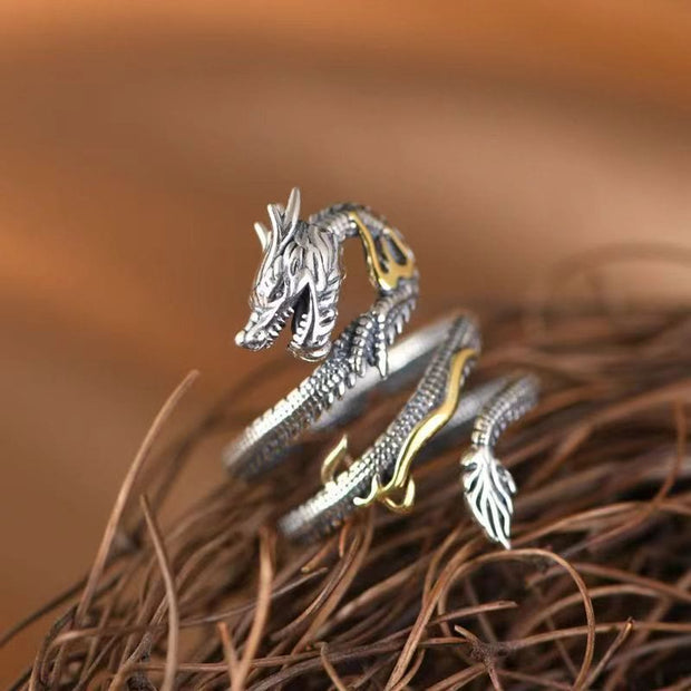 FREE Today: Strength And Wisdom Vintage Dragon Pattern Ring FREE FREE 1